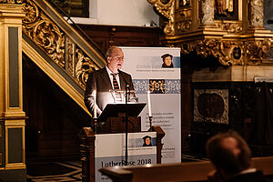 Henrik Berggren gives the keynote speech
